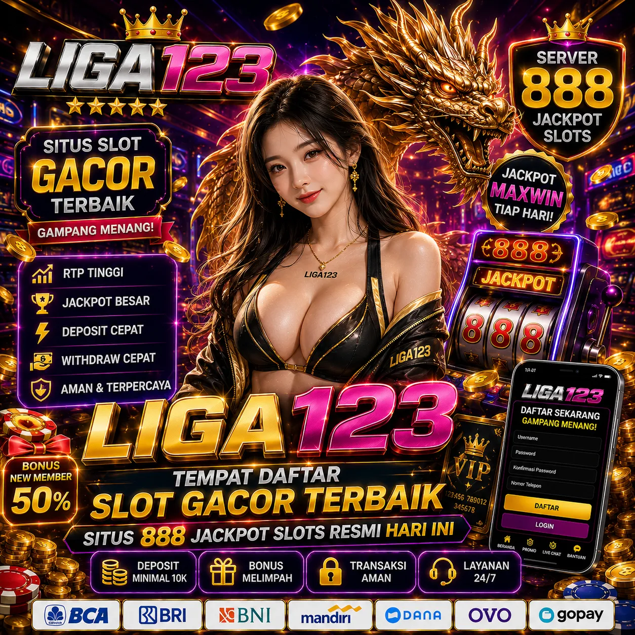 LIGA123 ✈️ Top Situs Slot Gacor Hari Ini Jackpot 888 Slots Online Terbaik